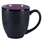 Black and Purple Bistro Mug 16oz